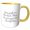 Yellow/White, variant on 3drose, Image of Some People Are like Clouds When They Disappear Its a Quote, 11oz Two-tone Black Mug