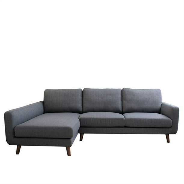 Mid Century Modern Preston Dark Gray, Mid Century Modern Sectional Sofa With Chaise