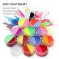 thumbnail image 2 of 24-Color Washable Body Paint Set with 2 Paintbrushes Facepaints Non-Toxic Water Activated Face Painting Makeup, 2 of 8