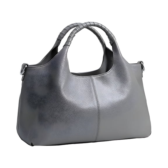 GASTROPOD Genuine Leather Purses and Handbags for Women Top Handle Satchel Large Work Tote Shoulder Crossbody Bag Gray