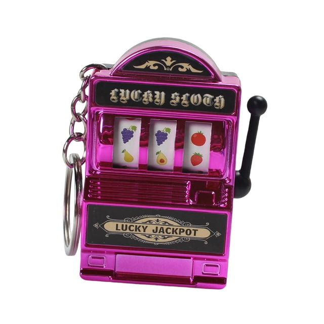 Mini llavero de juguete de máquina tragamonedas, mini juego de arcade, regalo de juego, llavero para hombres Violeta