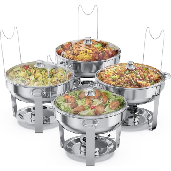 Juego de platos tipo buffet Hafing ALPHA LIVING completo de acero inoxidable