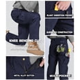 thumbnail image 4 of Pantalones cargo SPOSULEI para hombre, trabajo al aire libre, senderismo, azul oscuro, 44 W x 34 L, 4 of 6