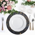 thumbnail image 4 of Ryvnso Glitter Shiny Galaxy Round Plate Mats Dining Table Placemat Set of 4 for Holiday Decoration, 4 of 7