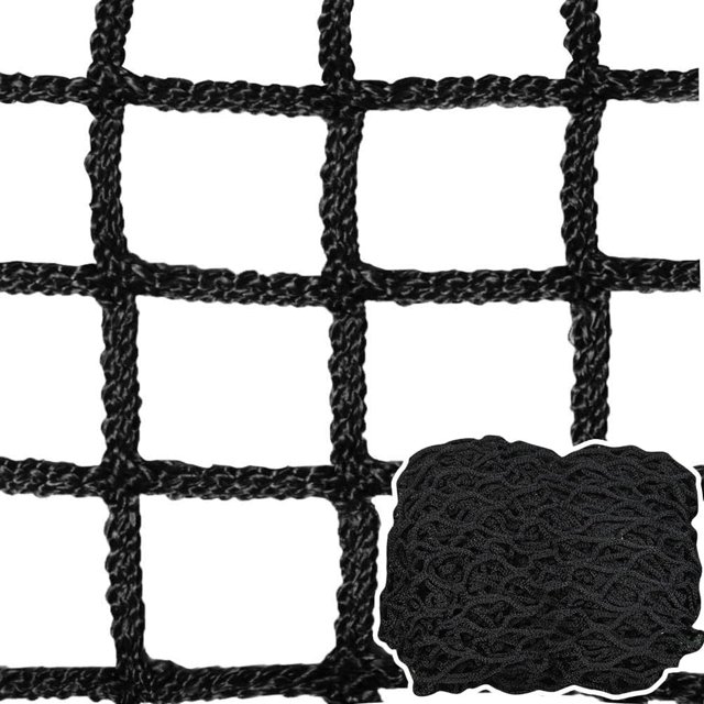 Loft Bed Safety Netting, Black Child Safety Rope Net for Indoor and Outdoor, Balcony Stair Railing Protective Netting, Backyard Fence Sports Netting(Size:1M×2M(3.3FT×6.5FT),Color:Black)
