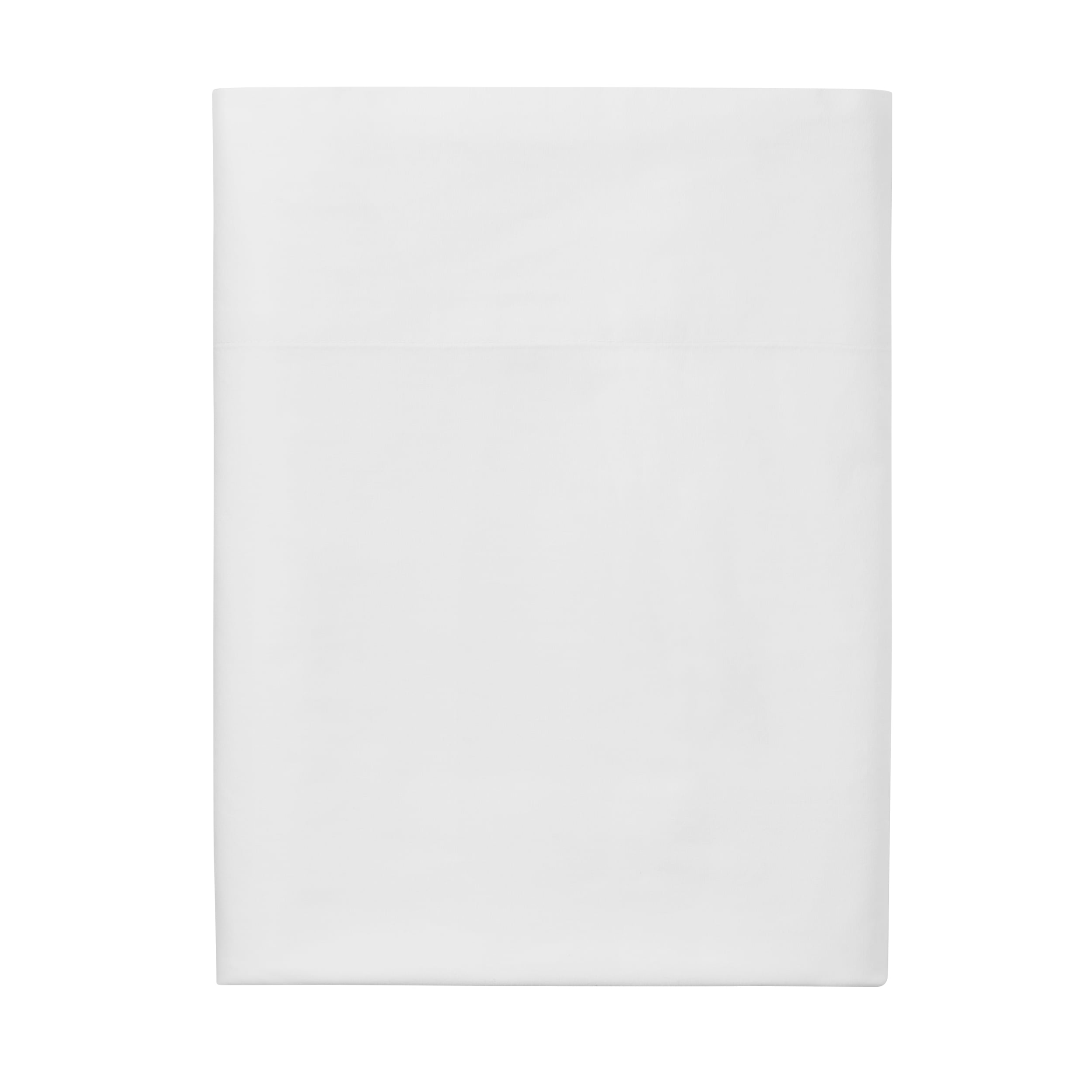 Mainstays 300 Thread Count Easy Care White Cotton Blend Percale Flat Bed Sheet, Full