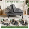 thumbnail image 5 of Walsunny Convertible Futon Sofa Bed, Foldable Sleeper Futon with 3-Angle Adjustment, Multifunctional Folding Futon Couch for Small Space, Dark Gray, 5 of 7