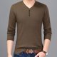 thumbnail image 1 of Mens O Neck Sweater Solid Color Pullover Crew Long Sleeve Jumper Knit Top Casual, 1 of 9