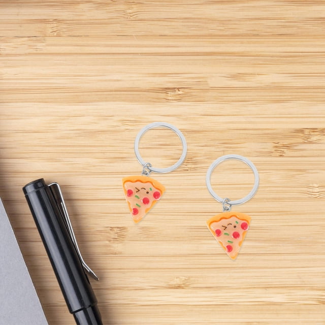 WEUVEB 6Ud Llavero De Pizza Con Para De Bolsos Y Llaves En Casa