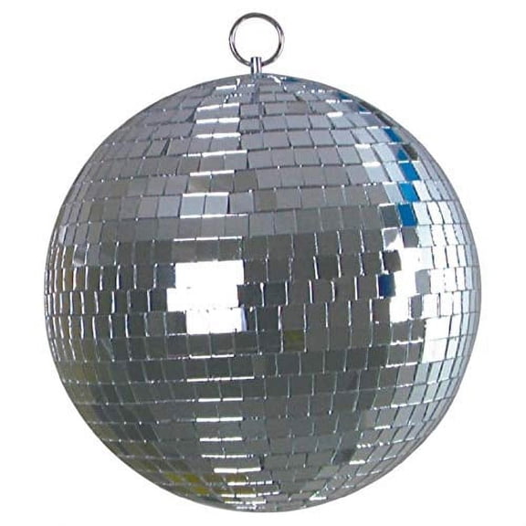 ProX MB-8 8" inch Mirror Disco Ball Bright Silver Reflective Indoor DJ Sphere with Hanging Ring for Lighting