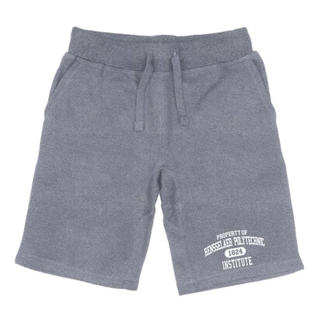 W Republic 566-367-HGY-04 Men Rensselaer Polytechnic Institute Property Shorts, Heather Grey - Extra Large