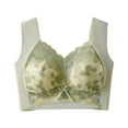 thumbnail image 2 of Gymayou Women Lace Wireless Bra Seamless Wide Vest Strap Push Up Bralette Gentle Gathering Comfort Bra Mint Green M, 2 of 6