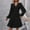 *Black, variant on ClodeEU Womens Long Sleeve Dress， 2025 Fall Trendy Elegant V Neck Dresses Army Green,Womens Plus XL