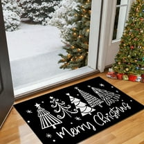 ‌Christmas Welcome Mats Rug - Seasonal Winter Doormat 15.75x23.62in Red Non-Slip Vintage Rustic Red Holiday Welcome Mat for Entrance,Floor & Bedroom Decor,Indoor/Outdoor Holiday Decor‌