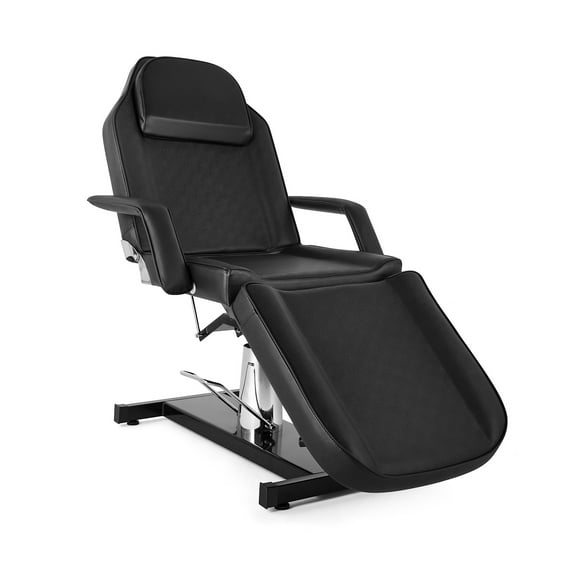 BETHANY Hydraulic Facial Chair Massage Table Lash Extension Bed Tattoo Chair Adjustable Height 23" to 29" Spa Salon Waxing Lashing Beauty Styling Studio Equipment, Black
