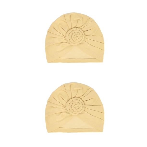 Guardurnaity Turbante Nudo Interior Hijab Étnico Estilo simple Headwrap Stretch Headwear Caps Hair Styling Bonnet Adornos Boda Beige Beige 2piezas Guardurnaity CBP381052
