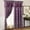 Purple, variant on Olivia Gray Gloria Floral/Damask Textured Jacquard 54 x 84 in. Single Rod Pocket Curtain Panel w/ Attached 18 in. Valance in Lilac
