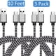 thumbnail image 1 of USB Type Cable, 10 pies USB-C Type-C Cargador de carga Línea de sincronización de datos Compatible con teléfonos inteligentes y tabletas para Samsung S10 / S9 / S8 / S8 Plus 3-Pack Methold  SH1105-25, 1 of 2