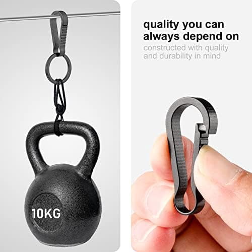 Jointown Titanium Key Ring Hooks, Small Carabiner Keychain Clip,Mini Snap Keyring Key Organizer Key Chain