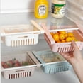 thumbnail image 4 of Nvzi Retractable Drawer Refrigerator Storage Box Food Preservation Sorting Storage Box Refrigerator Shelf Plastic Storage Box for Refrigerator Shelves Under 0.5 Inches - White, 4 of 4