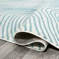 thumbnail image 5 of JONATHAN Y LUXOR 2 x 8 Runner Rug, Arlo Woodgrain Geometric - Ivory/Blue, LUX104A-28, 5 of 7