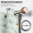 thumbnail image 2 of Outdoor Curtains for Patio Waterproof, Easter Outdoor Privacy Panels Grommet, Spring Bunny Ears Feet Flowers Green Plaid Blackout Outside Curtains for Porch/Cabana/Pergola/Gazebo 54"x84", 1 Panel, 2 of 8