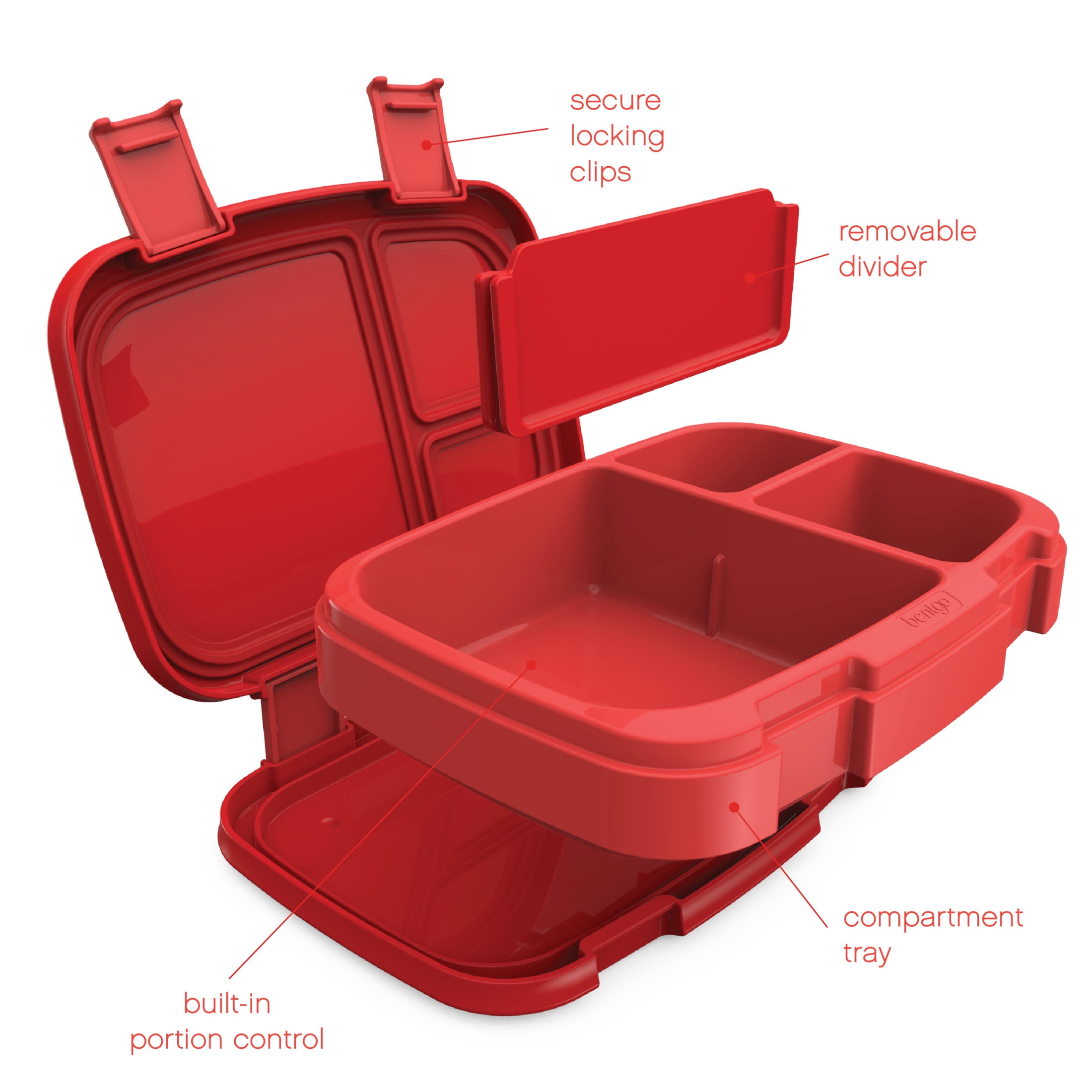 Bentgo Fresh – Leak-Proof, Bento Lunch Box for Adults and Teens, 4-Compartment Leak-Proof Design, Great for Portion Control