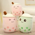 thumbnail image 3 of Creative Milk Tea Cup Plush Doll Cute Cartoon Face Eyes Features Soft Pillow Toys, 3 of 8