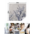 thumbnail image 4 of Blue Tree Cloth Napkins Set of 4 Reusable Dinner Napkins, Retro Farmhouse Botanical Branches Bird Cocktail Napkin Washable Table Napkins for Wedding/Holiday Party/Baby Shower 20"x20", 4 of 7