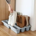 thumbnail image 3 of Tainini Shoe Organizer Rack, Plastic Vertical Narrow Shelves for Closet ,Shoe Holder, Stand for Entryway Storage Organizer Stackable Cabinet, 3 of 5