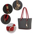 thumbnail image 5 of MKF Collection Malay Vegan Leather Women's Tote Bag & Cosmetic Pouch, Stylish Shoulder Purse Handbag 2 pcs by Mia K - Red, 5 of 11