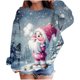 thumbnail image 2 of Blusas y camisas de manga larga con cuello redondo para niños Estampados navideños de manga larga Casual Suelto Forro polar para mayor calidez Sudadera con capucha de manga larga con cuello redondo pa, 2 of 4