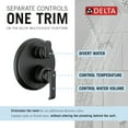 thumbnail image 5 of Delta T24889 Tetra 14 Series Pressure Balanced Valve Trim - Black, 5 of 5