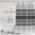 thumbnail image 4 of Gradient Grey Striped Waterproof Fabric Shower Curtain,Simple Farm Stripes Minimalist Waterproof Fabric Shower Curtain for Bathroom Curtains Bathtubs Shower Curtains with 12 Hooks Standard 66x72, 4 of 8