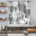 thumbnail image 4 of Grey Ombre Semi Sheer Curtains Drapes for Living Room, Bedroom, French Doors Window 108 Inches Long, Vintage Simple Abstract Gradient Mottled Rod Pocket Chiffon Curtain Drapery Voile Draperies Panel, 4 of 8