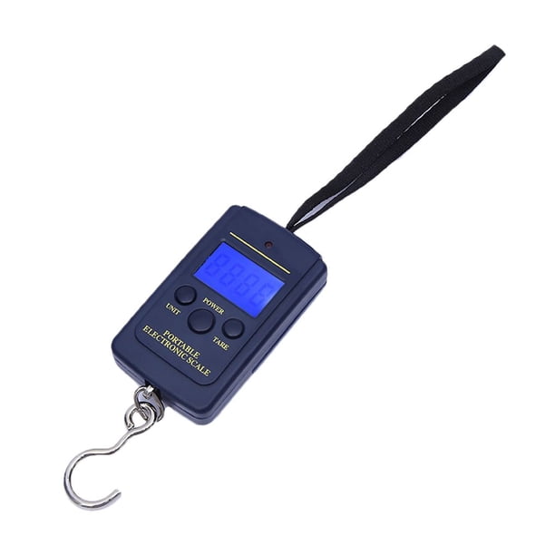 Cateissary Mini portátil LCD Pantalla digital Balanzas electrónicas colgantes Equipaje Retroiluminación de peso Steelyard Cocina y Comedor No.01