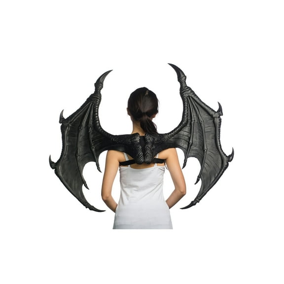 HM Smallwares Supersoft Black Ultimate Dragon Wings Costume Accessory