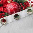 thumbnail image 4 of Manfei Christmas Berry Curtains Pack of 2 (42x84 Each),Chic Xmas Ball Curtains Blackout,Green White Red Bedroom Curtains For Adults,Microfiber Bedroom Decor, 4 of 6