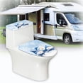 thumbnail image 6 of HELLHERO Snowman Trio Bathroom Seat Covers, Machine Washable Stretch Fit Polyester Toilet Seat Covers, 6 of 8