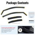 thumbnail image 6 of Ikon Motorsports In-Channel Window Visors Sun Shades Vent Rain Guards Deflectors for 2015-2021 Benz W205 C Class Sedan 4Dr Black PC Polycarbonate 4PCS, 6 of 9