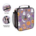 thumbnail image 2 of Insulated Square Lunch Bag with Side Mesh Pocket Fashion Lunch Box Reusable Lunch Tote 10.5" x9.5" x3.5" Halloween and Ghost, 2 of 6