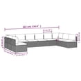 thumbnail image 4 of vidaXL 10 Piece Garden Lounge Set with Cushions Grey Poly Rattan, 4 of 5