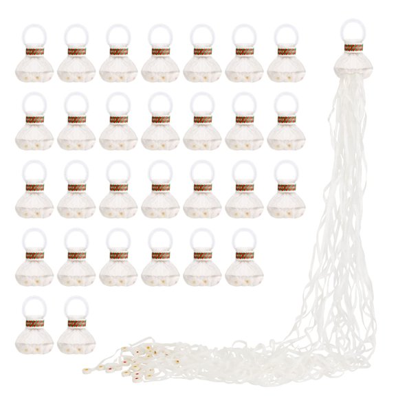 No Mess White Throw Streamers for Birthday Party, Wedding Reception, Grand Opening (30 Pack)