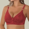 thumbnail image 6 of iHPH7 Womens Push Up Bra T-shirt Bra Padded Bras Wireless Bras V Neck Bra Supportive No Underwire Bras Push Up Bralettes Bras for Women No Underwire Red XXL, 6 of 9