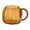 Orange, variant on 12oz Double Wall Pumpkin Shaped Glass Mug, Embossed Leaf Clear Borosilicate Cup, Halloween Coffee Beverage Mug for Autumn Home & Party (Clear)