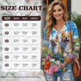 thumbnail image 7 of DISNIMO Corgi Floral Printed Shirts for Women Waffle Sweatshirts Long Sleeve Hoodies V Neck Pullover Tops Fall Winter Outfits, M, 7 of 7