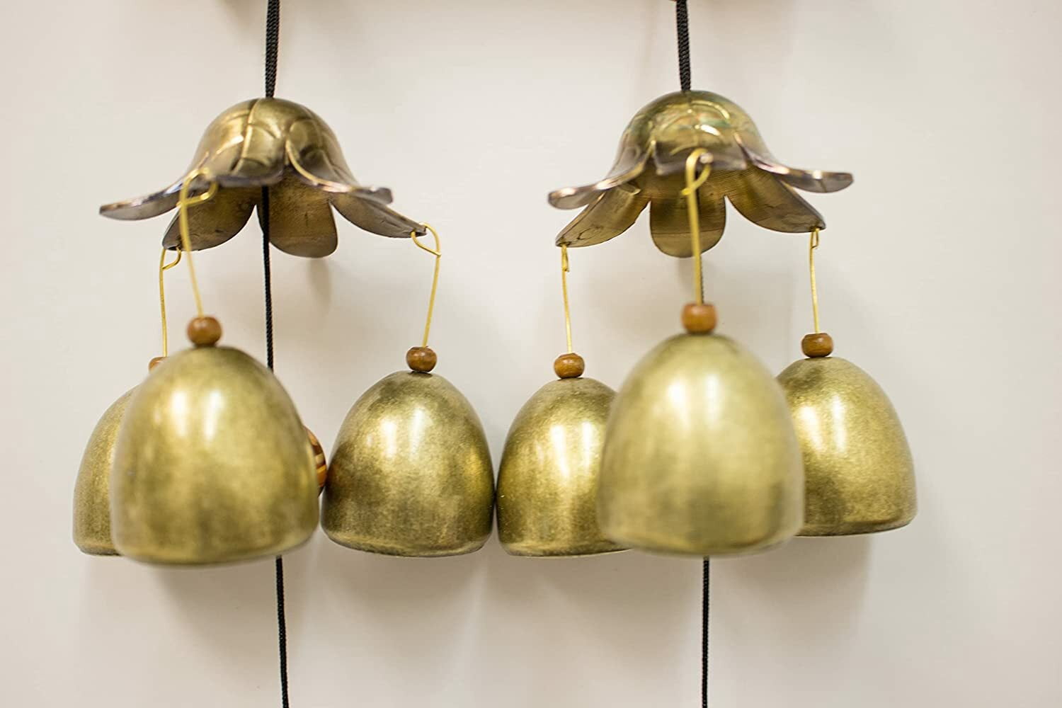Elephants on a Trunk Yard Patio Decor Wind Chime w Brass Bells Hanging Ornament KT00249