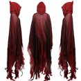 thumbnail image 5 of 2pcs/set, Halloween Cloak Costume with Ghost-headed Sickle, Womens Halloween Hooded Cloak Black Cape with Hood Unisex Vampire Cape Costume, Halloween Costumes, Party Accessory, 5 of 7