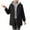 Black, variant on Kaemgyyd Women's Sherpa Lined Jacket Casual Loose Winter Warm Coat with Hood Long Sleeve Zip up Outwear with Pockets