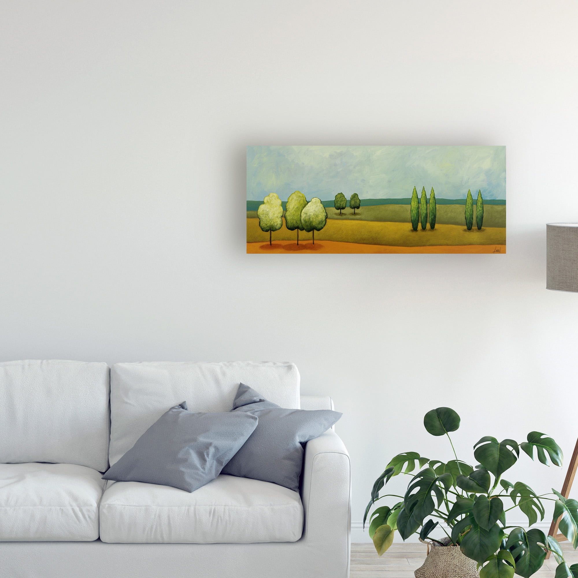 Trademark Fine Art 'Green Tuscan Paint Landscape 1' Canvas Art by Pablo Esteban